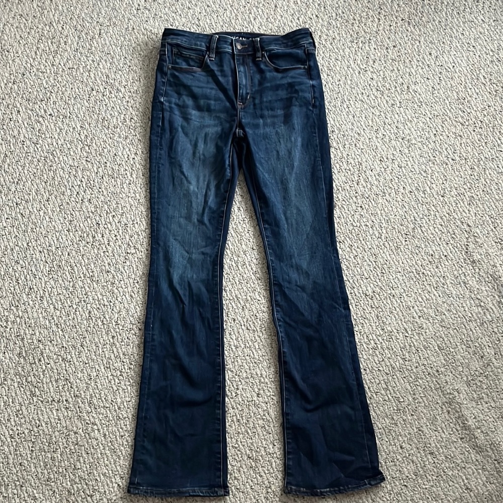 NWOT American Eagle hi-rise skinny kick jeans long inseam